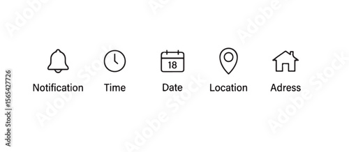 time date locaton icon