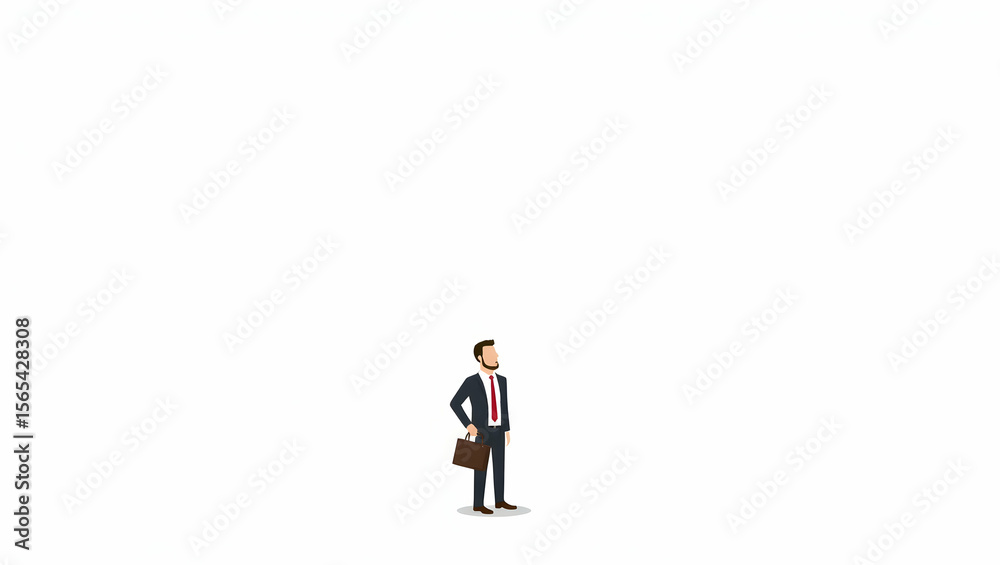 Fototapeta premium Flat Comprehensive Analysis: Exploring Service Industry Growth via Consumer Trends, Tech Integration, and Operational Efficiency in a Cute Vector Style