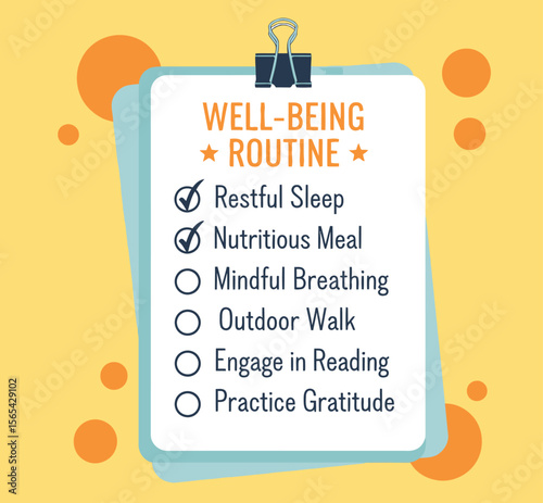 Well being routine checklist for daily life improve health and happiness