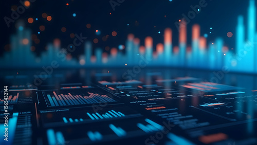 High quality photo stock image illustrating e commerce market insights dashboard featuring interactive digital analytics and refined data visualization for comprehensive online retail evaluation in  P