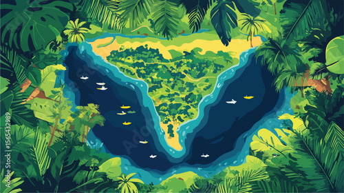 Brazil Country Poster Vector Illustration