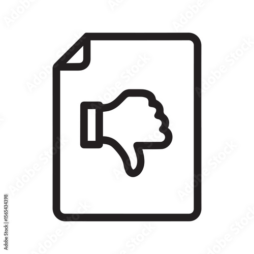 Dislike Icon Displayed on a Web Page Interface