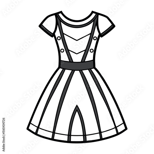 A lady's dress vector icon