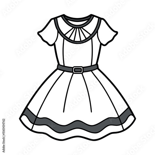 A lady's dress vector icon