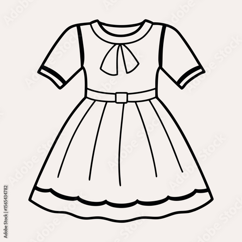 A lady's dress vector icon