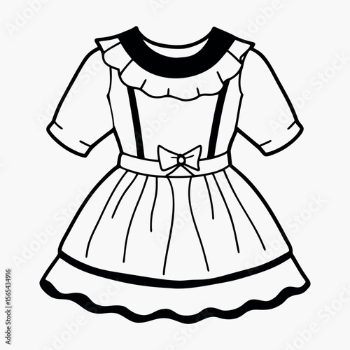 A lady's dress vector icon
