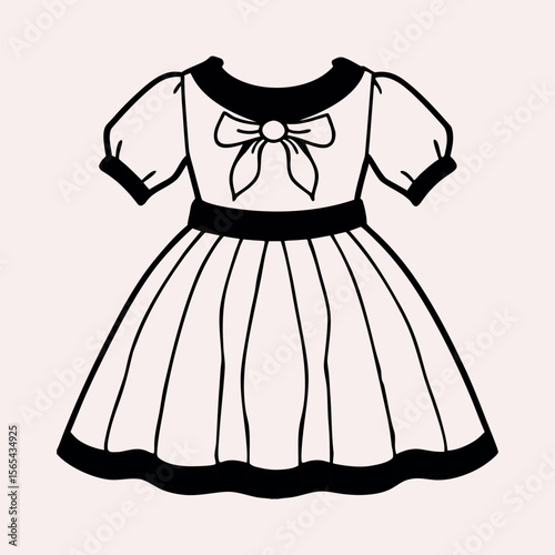 A lady's dress vector icon