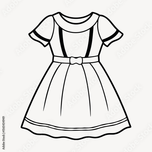 A lady's dress vector icon