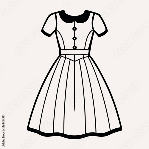 A lady's dress vector icon