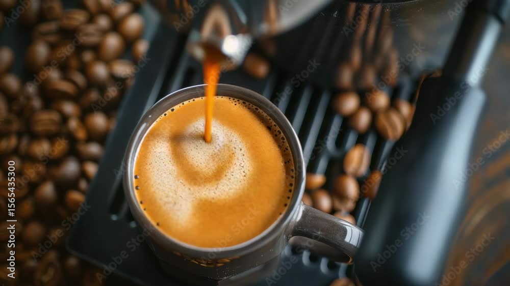 Fresh brewed coffee being poured into a glass mug in cozy setting