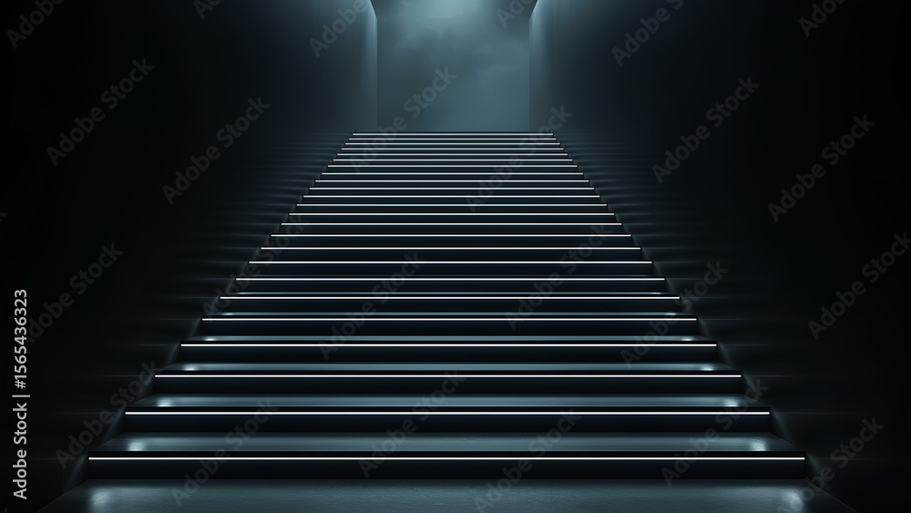 Fototapeta premium stairways to the moon wallpaper background header