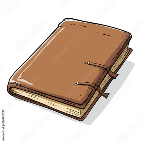 Brown Cartoon Notebook Vector Illustration