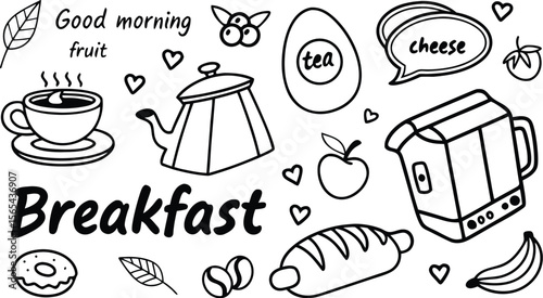 vector breakfast and morning icon set,

Fast food sketch for fastfood restaurant or bistro. Vector cheeseburger burger or hotdog sandwich snack, french fries or pizza and coffee or soda drink, taco 