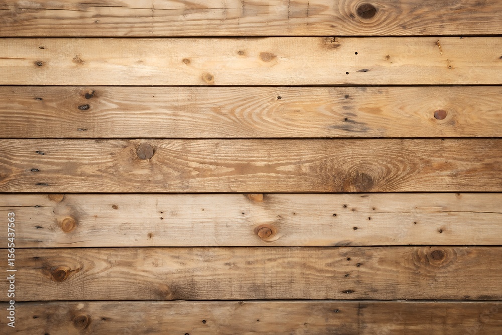 Obraz premium Natural rustic wooden planks with visible grain knots and nail heads forming a textured background