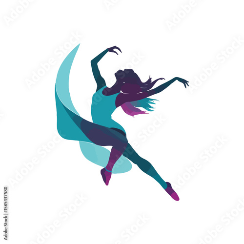 Female Dancer in Motion Vector