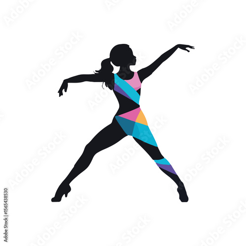 Female Dancer in Motion Vector