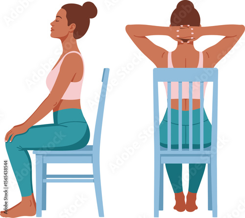 Chair yoga poses for beginners simple stretches at home office relaxation