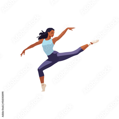 Female Dancer in Motion Vector