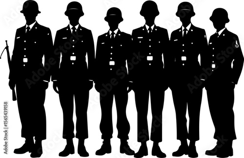 soldiers, military, army, marching, vector bundle