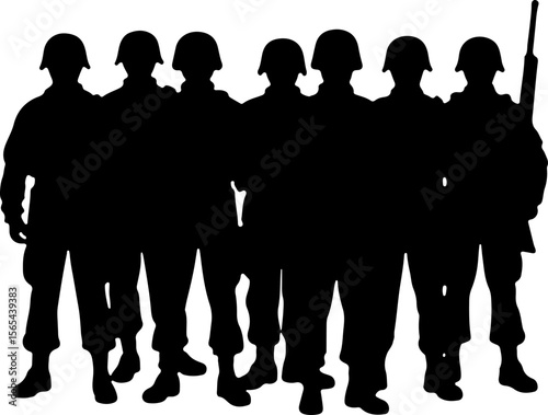soldiers, military, army, marching, vector bundle