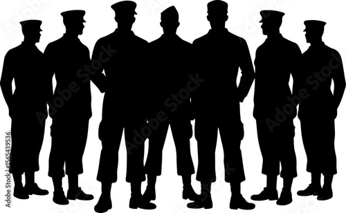 soldiers, military, army, marching, vector bundle