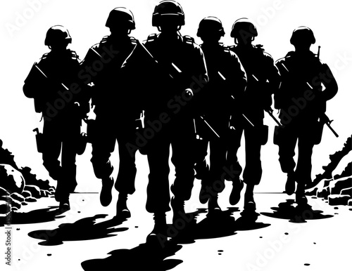 Soldiers  soldiers, military, army, vector bundle