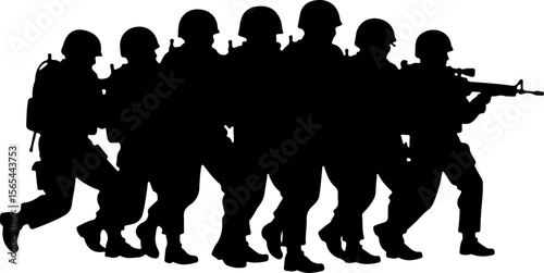 American soldiers, military, army,  vector bundle