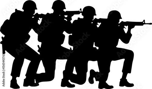 American soldiers, military, army, vector bundle