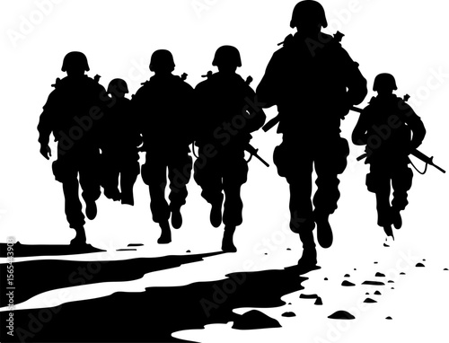 American soldiers, military, army,  vector bundle