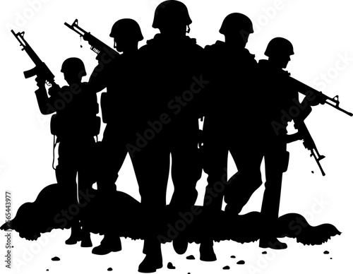 American soldiers, military, army,  vector bundle