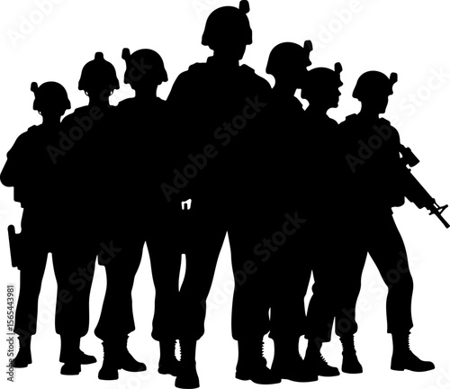 American soldiers, military, army,  vector bundle