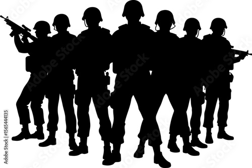 American soldiers, military, army,  vector bundle