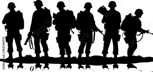 American soldiers, military, army,  vector bundle