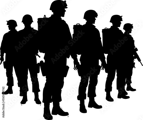 American soldiers, military, army,  vector bundle