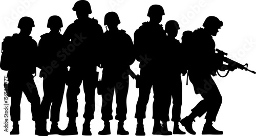 American soldiers, military, army,  vector bundle