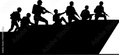 American soldiers, military, army,  vector bundle