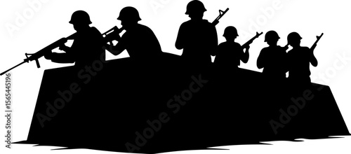 American soldiers, military, army,  vector bundle