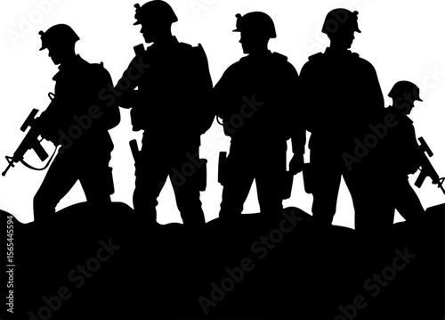 American soldiers, military, army,  vector bundle