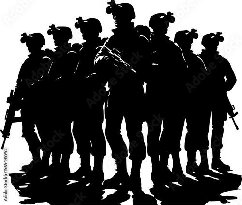 American soldiers, military, army,  vector bundle