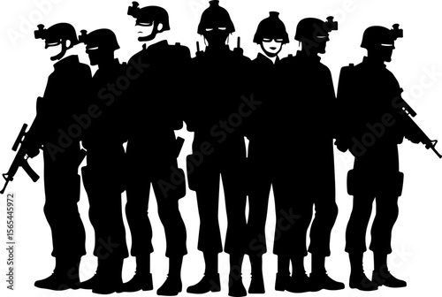 American soldiers, military, army,  vector bundle