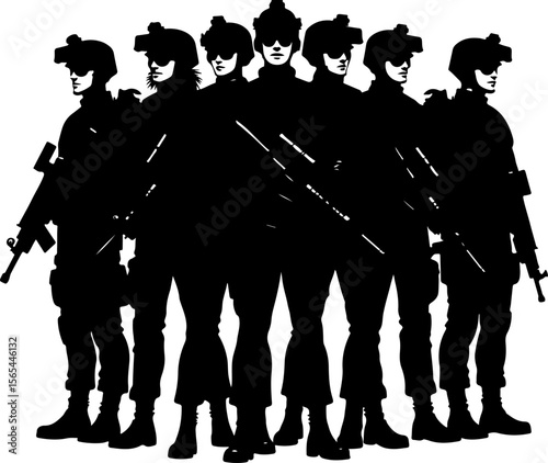 American soldiers, military, army,  vector bundle