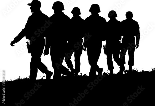 American soldiers, military, army,  vector bundle