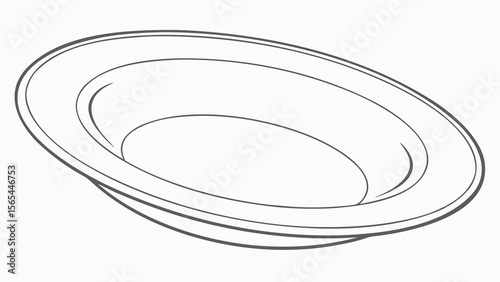 Downloadable outline vector image of a pasta bowl for kitchen design and culinary presentations online