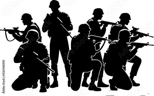 American soldiers, military, army, Vector Bundle
