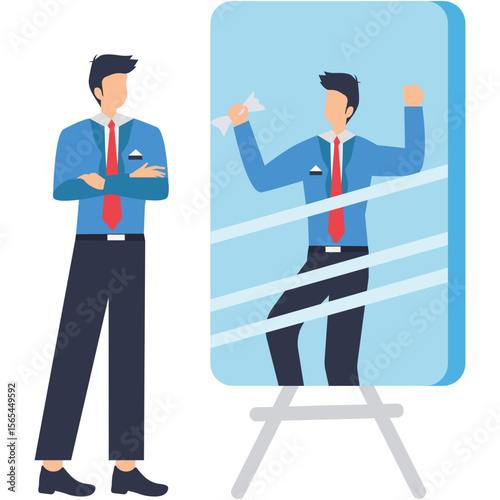 Apne Aap Ko Apnana  Self Acceptance Businessman Illustration