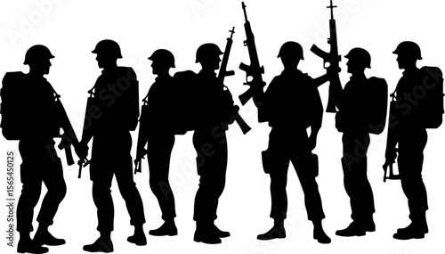 American soldiers, military, army, Vector Bundle
