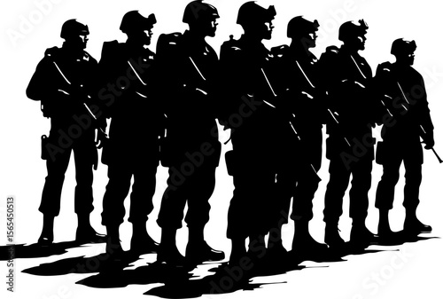 American soldiers, military, army, vector bundle