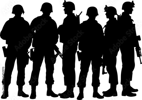American soldiers, military, army, vector bundle