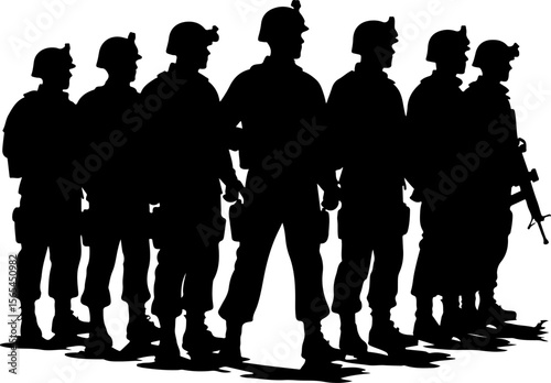 American soldiers, military, army, vector bundle
