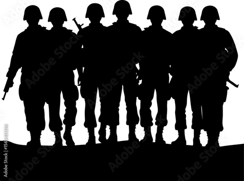 American soldiers, military, army, vector bundle